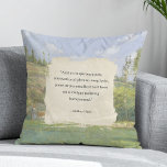 Almofada Crie sua própria pintura de cópia<br><div class="desc">Crie seu próprio travesseiro de aspas personalizado em um estilo estético cottagecore com seu ditado inspirador favorito, letra de música ou texto personalizado em um fundo de pintura de paisagem de vintage.</div>