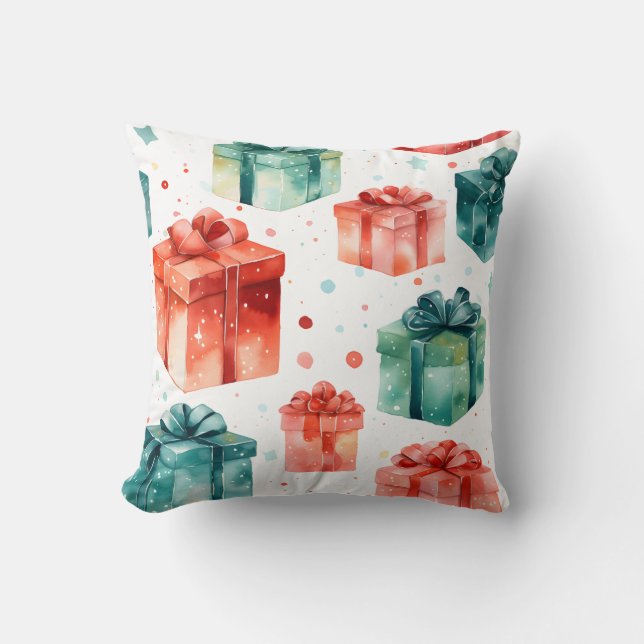 Almofada Crie suas próprias caixas e estrelas de Natal (Frente)