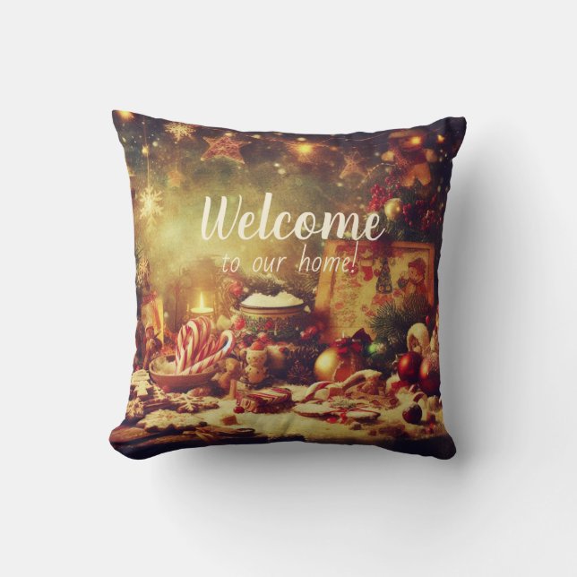 Almofada Crie suas próprias memórias românticas de Natal (Frente)