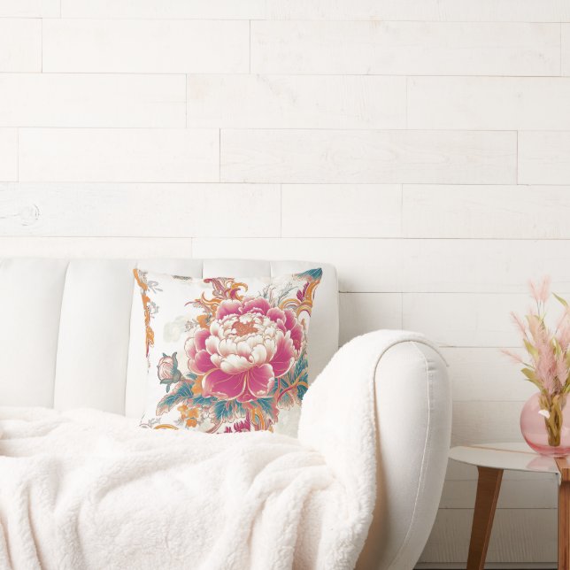 Almofada Crimson Bloom (Sofá)