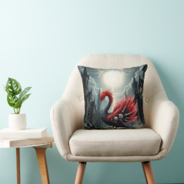 Almofada Crimson Cathedral Swan.