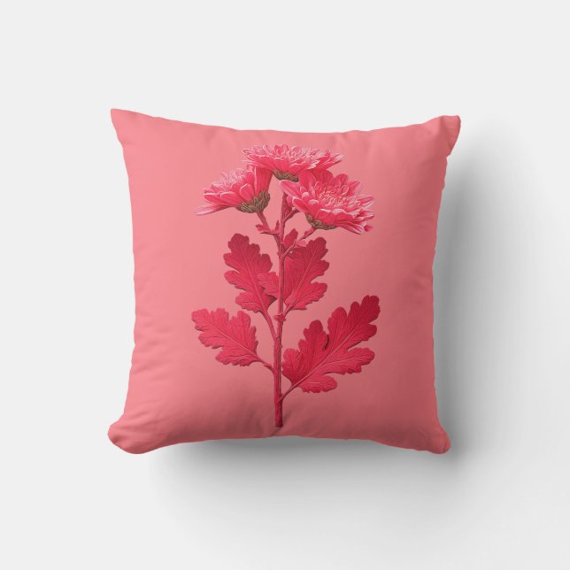 Almofada Crisântemo Rosa  (Frente)