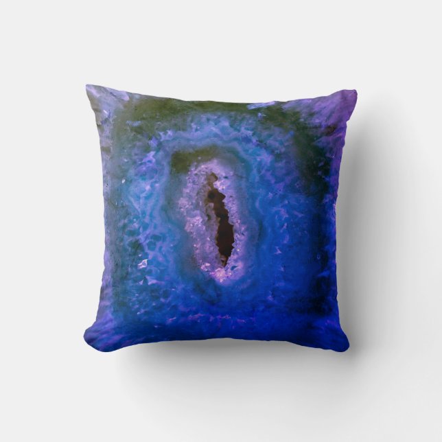 Almofada Cristal de Agato Azul/Roxo (Frente)