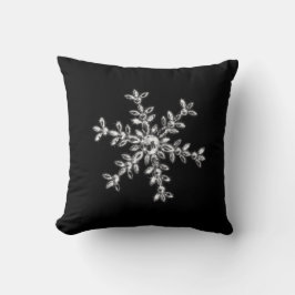 Almofada Cristal Snowflake Foliday Cushion em preto