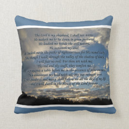 Almofada Cristão bonito do verso da bíblia do salmo 23