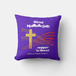Almofada Cristo Roxo SING HALLELUJAH ESTÁ Páscoa DE RISCO