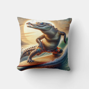 Almofada Crocodilo em uma prancha