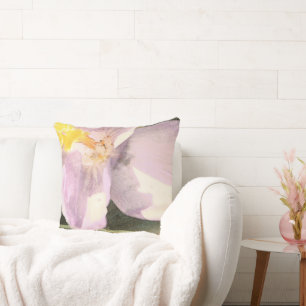 Almofada Crocus Watercolor Flor Pintado