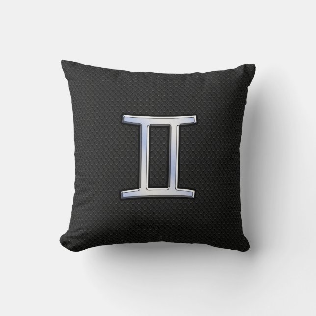 Almofada Cromo Como Gemini Símbolo Zodiac (Frente)