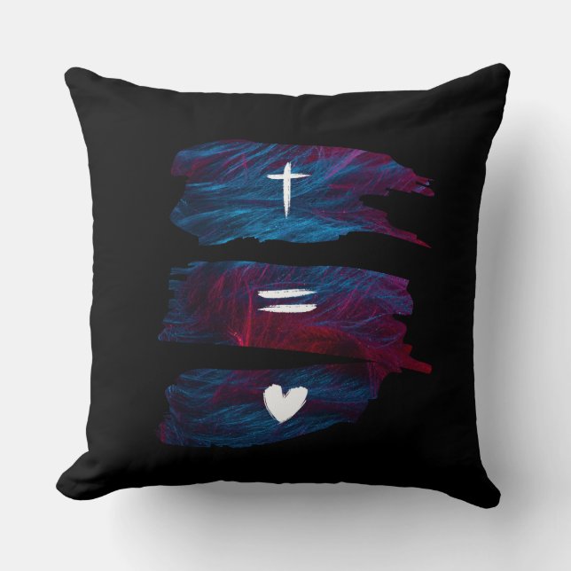 Almofada Cross Equals Love - Travesseiros decorativos (Frente)