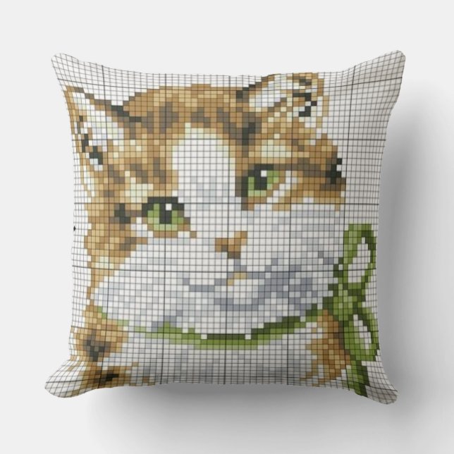 Almofada Cross Stitch Kitten  (Frente)
