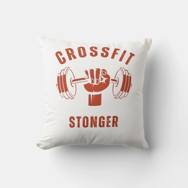 Almofada CrossFit Stronger--Power & Strength Mindset (Frente)