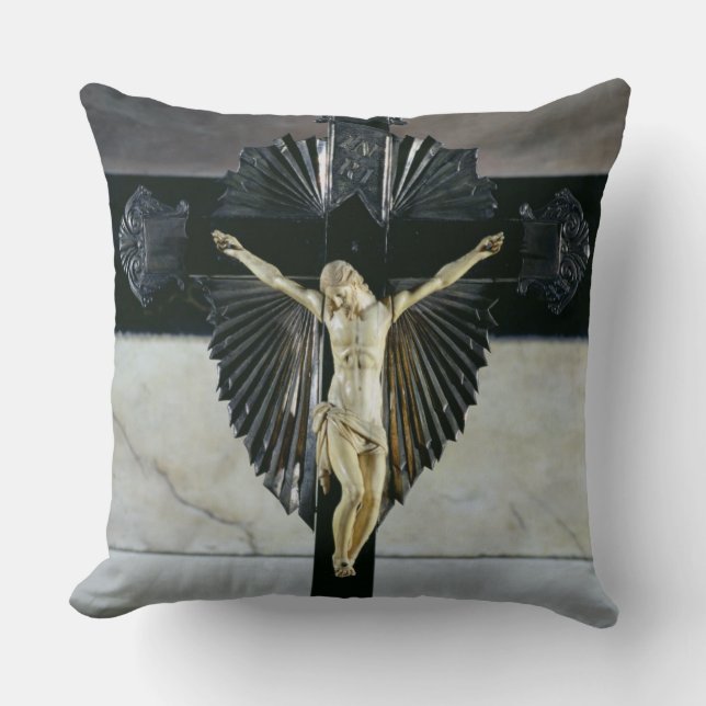 Almofada Crucificação, século XVII (marfim) (Frente)