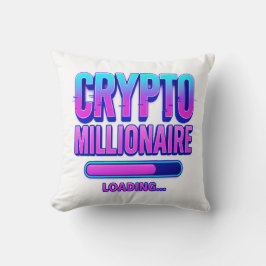 Almofada Crypto Millionaire Loading | Neon Digital Currency