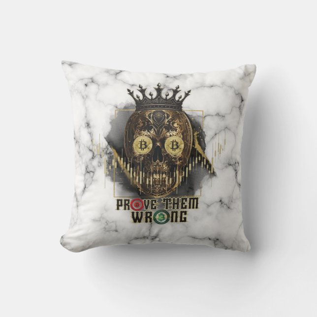 Almofada Crypto Motivation | Bitcoin | Prove them wrong  (Frente)