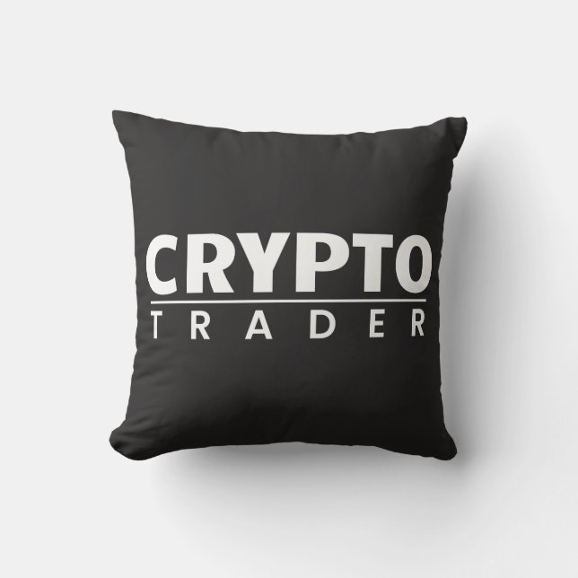 Almofada Crypto Trader - Cryptocurrency Trader (Frente)
