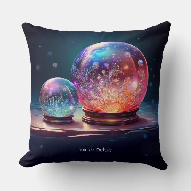 Almofada Crystal Snowballs Holiday Throw Pillow (Frente)