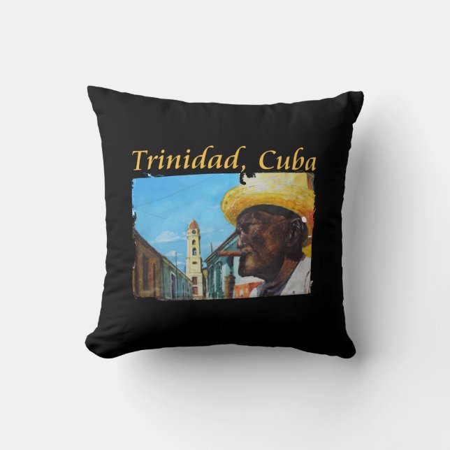 Almofada Cuba - Trinidad e Cubana Charutos (Frente)