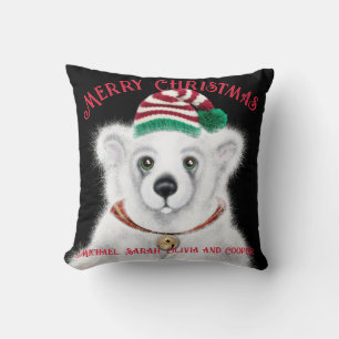Almofada Cubo de urso polar, Papai noel