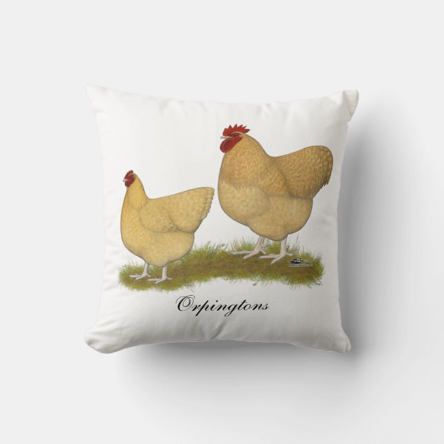 Almofada Cuco do limão de Orpingtons (Frente)