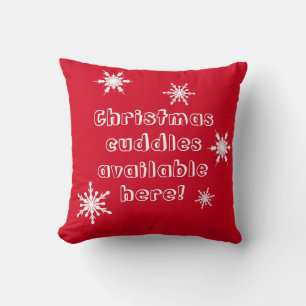 Almofada Cudddles de Natal engraçados disponíveis aqui