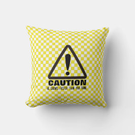 Almofada Cuidado! Primeiro Convite de aniversário Engraçado