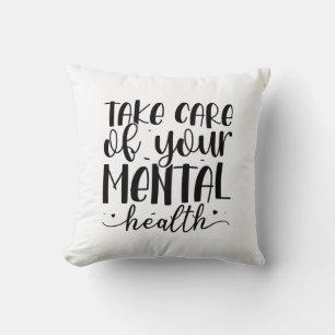 Almofada Cuide da sua saúde mental