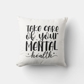 Almofada Cuide da sua saúde mental