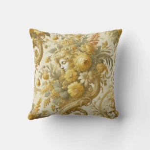 Almofada Culpa do Travesseiro Dourado - Barroco Floral