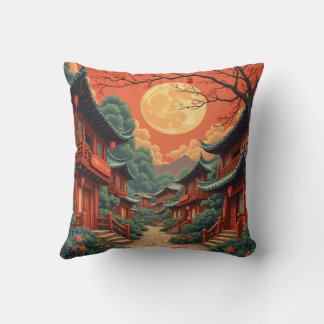 Almofada Cultura chinesa, coroa da rainha da ponta, arquite