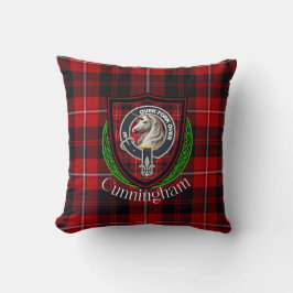 Almofada Cunningham Scottish Clan Tartan & Crest
