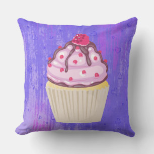 Almofada Cupcake doce com framboesa no topo