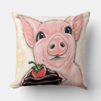 Almofada Cupcake Piggy Throw Pillow