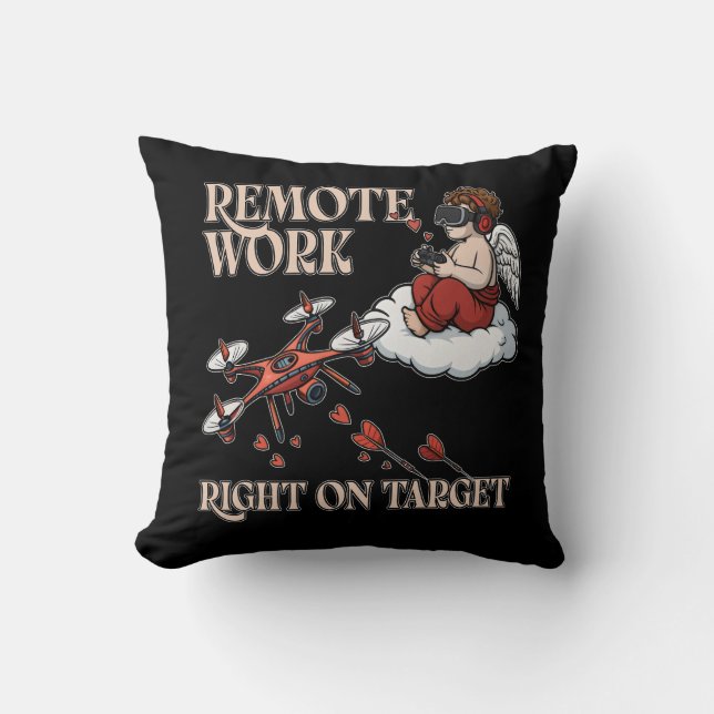 Almofada Cupid Remote Work, Valentine’s Day (Frente)