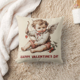 Almofada Cupido Vintage com Arco de Coração