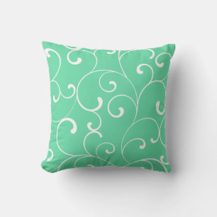 Almofada Curls Whimsical Modernos Aqua