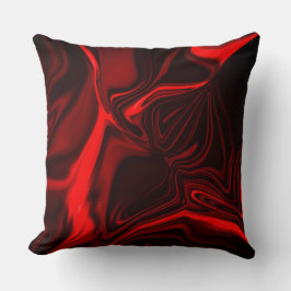 Almofada Curvas claras, vermelhas e escuras, sobre fundo es