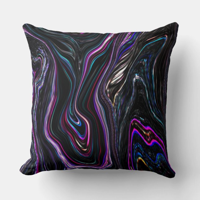 Almofada Curvas irregulares com cor sufocada pelo escuro (Frente)