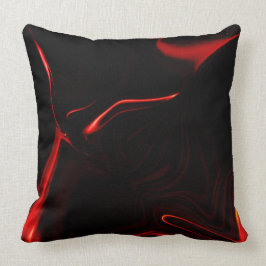 Almofada Curvas, ondulação no fundo preto vermelho.