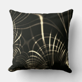 Almofada Curvas pontiagudas a cores caquis e fundo escuro