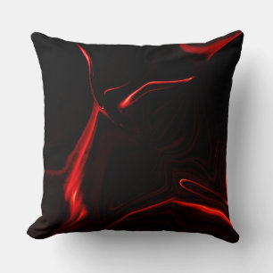 Almofada Curvas vermelhas ou ondulações no fundo vermelho m