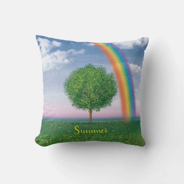 Almofada Cushion 41 cm 4 estações design VERÃO / INVERNO (Frente)