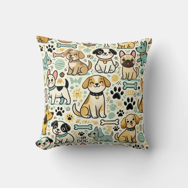 Almofada Cushion Adorable Dog Patteron (Frente)
