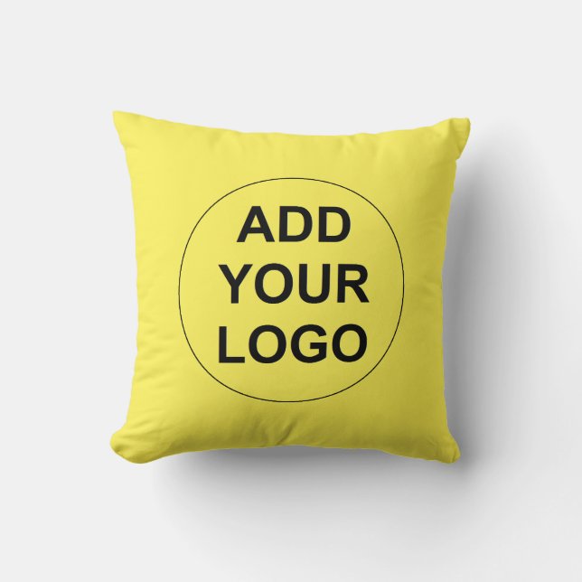 Almofada Cushion Amarelo do Logotipo Personalizado (Frente)
