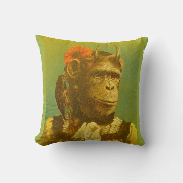 Almofada Cushion Chimp Chimp Engraçado (Frente)