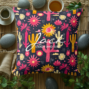 Almofada Cushion com tema Cactus com cores vibrantes