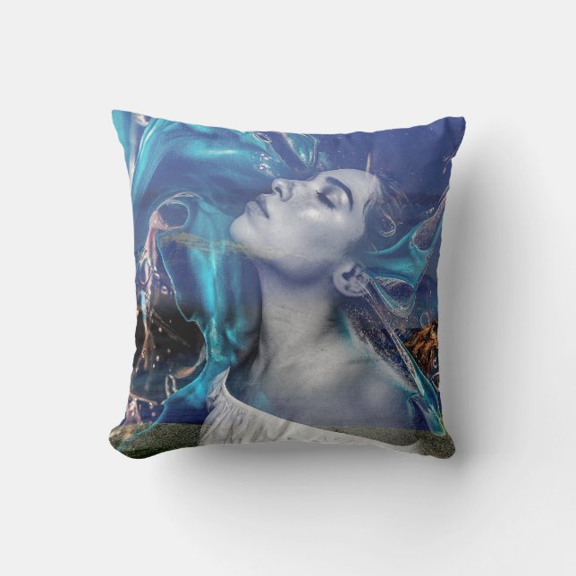 Almofada Cushion com uma mulher numa cena de sonho (Frente)