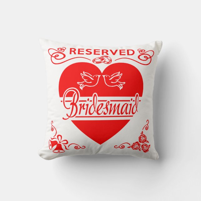 Almofada Cushion da madrinha. Reservado para a Bridesmaid (Frente)