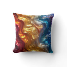 Cushion de Abstrato de pedaços de óleo metálico