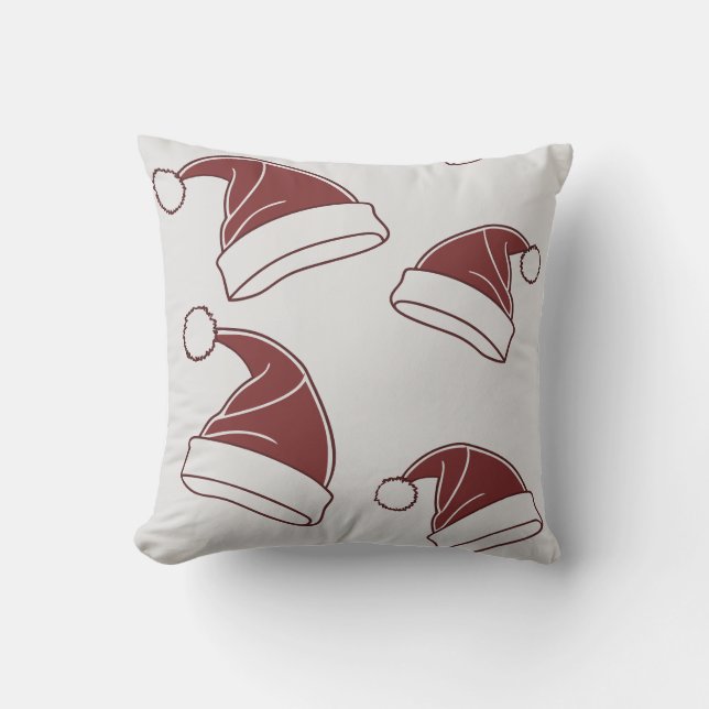 Almofada Cushion de assinatura do Papai noel Hat (Frente)